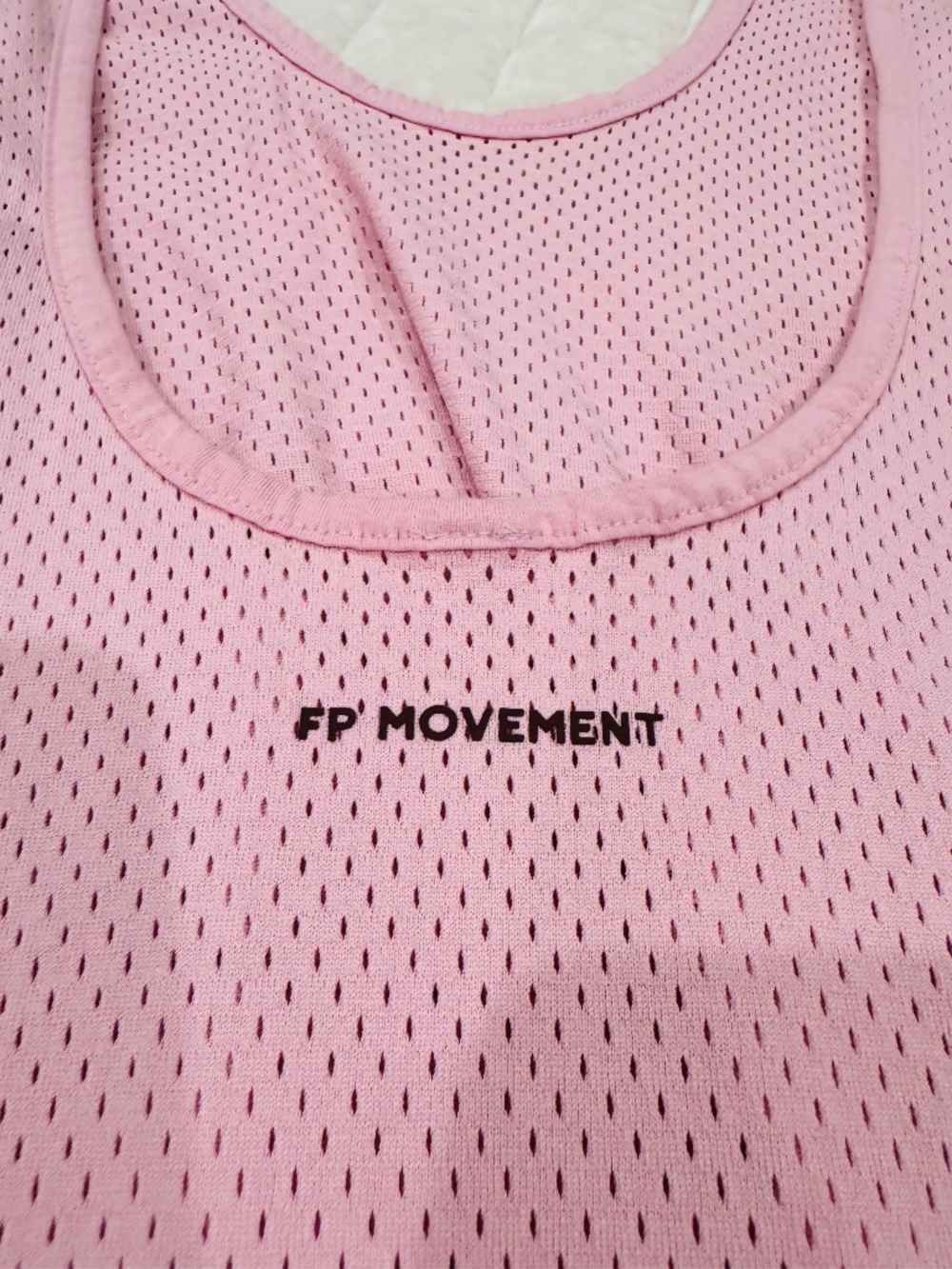 Free People Pink Mesh Ruffle Tank - Picture 4 of 5